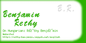 benjamin rethy business card